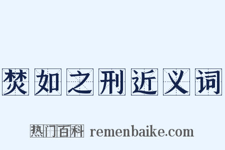 焚如之刑近义词是什么意思的图片